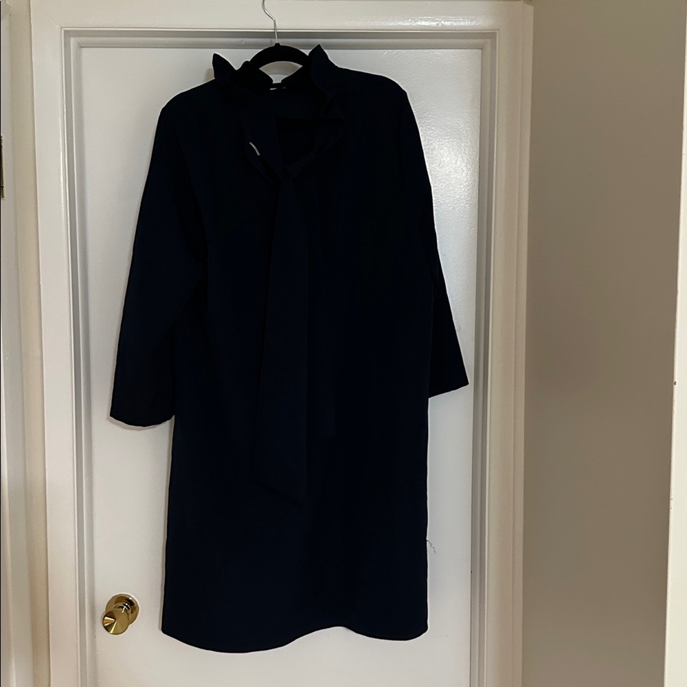 Tuckernuck | Navy Daphne Bow High Neck Long Sleeve Mini Dress Size XXXL - Picture 5 of 5